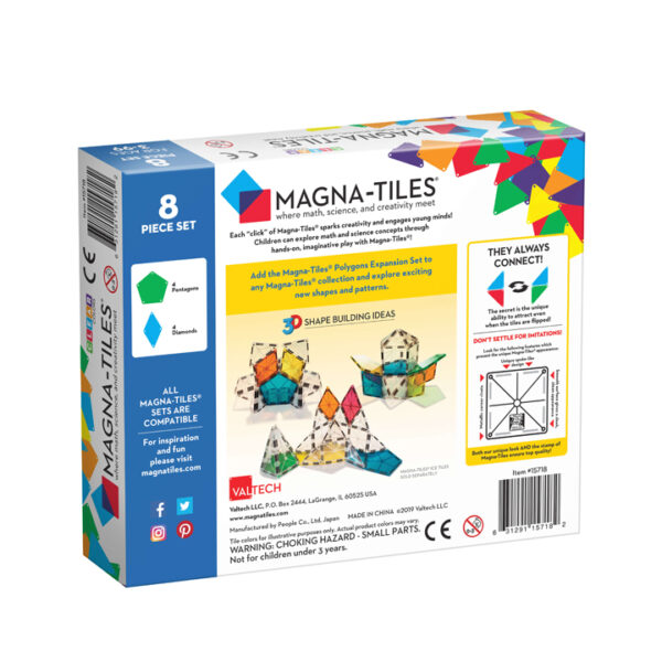 Magna-Tiles Clear Colors Polygons Uitbreidingset
