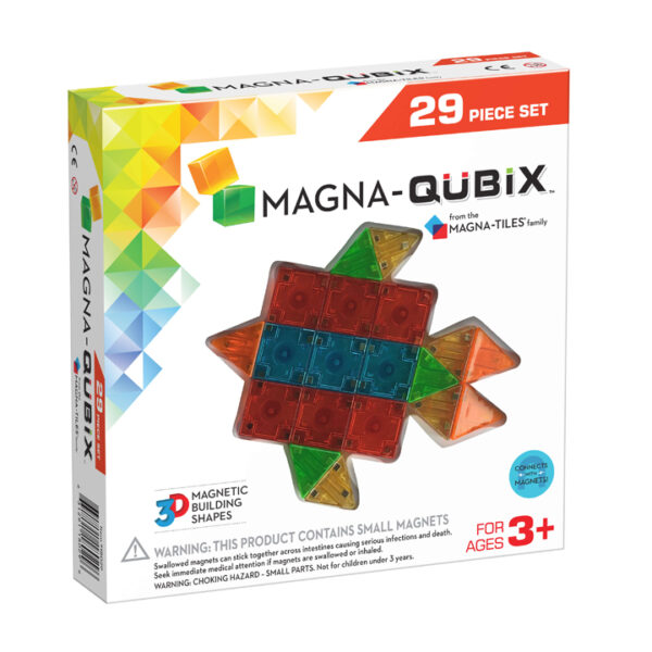 Magna-Qubix set van 29 magnetische 3D-vormen
